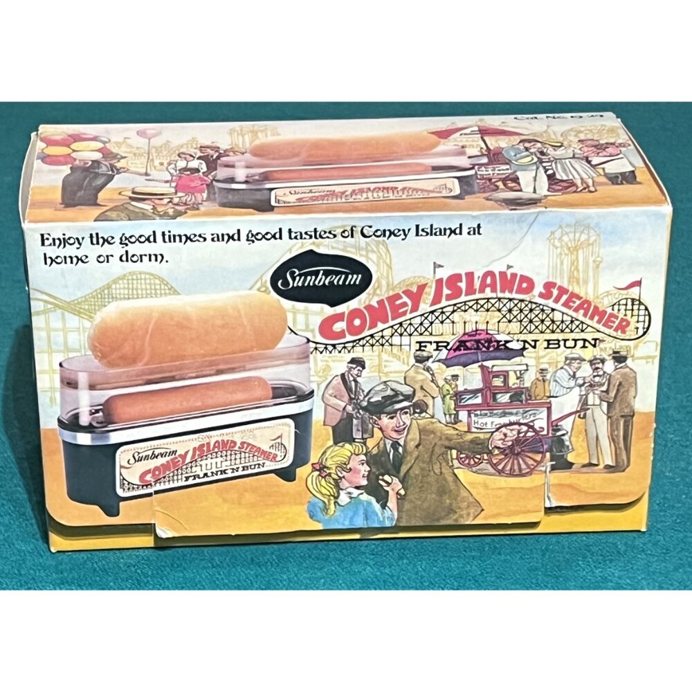 NOS Vintage 1970s Sunbeam Coney Island Frank‘N Bun Hot Dog Steamer
